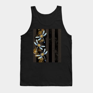 Design with Mechanical Dragonflies ( Steampunk ) Tank Top